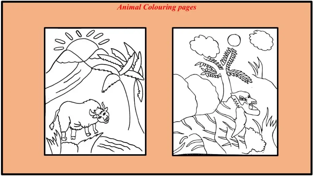 In this post ,there are animals colouring pages.
