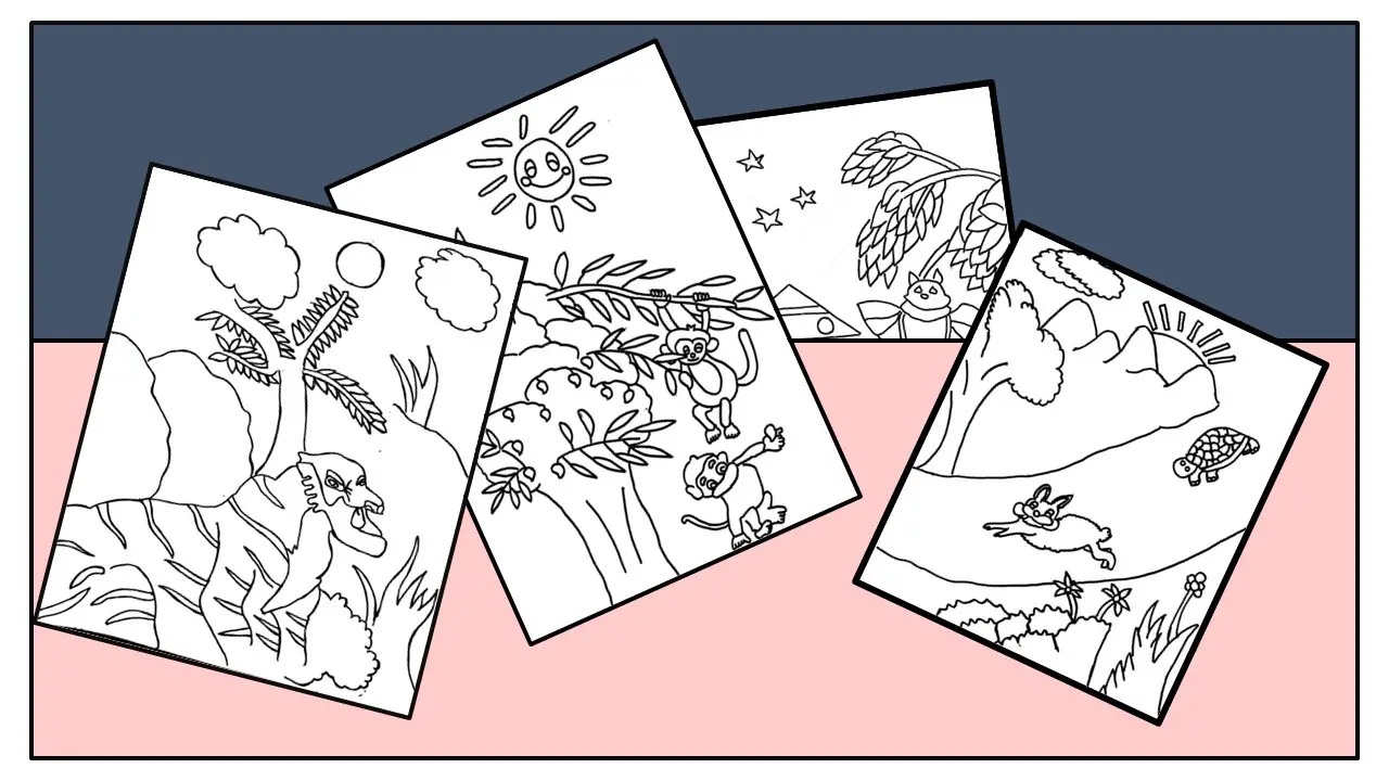 In this post there are animal coloring pages with fun and interesting facts.
