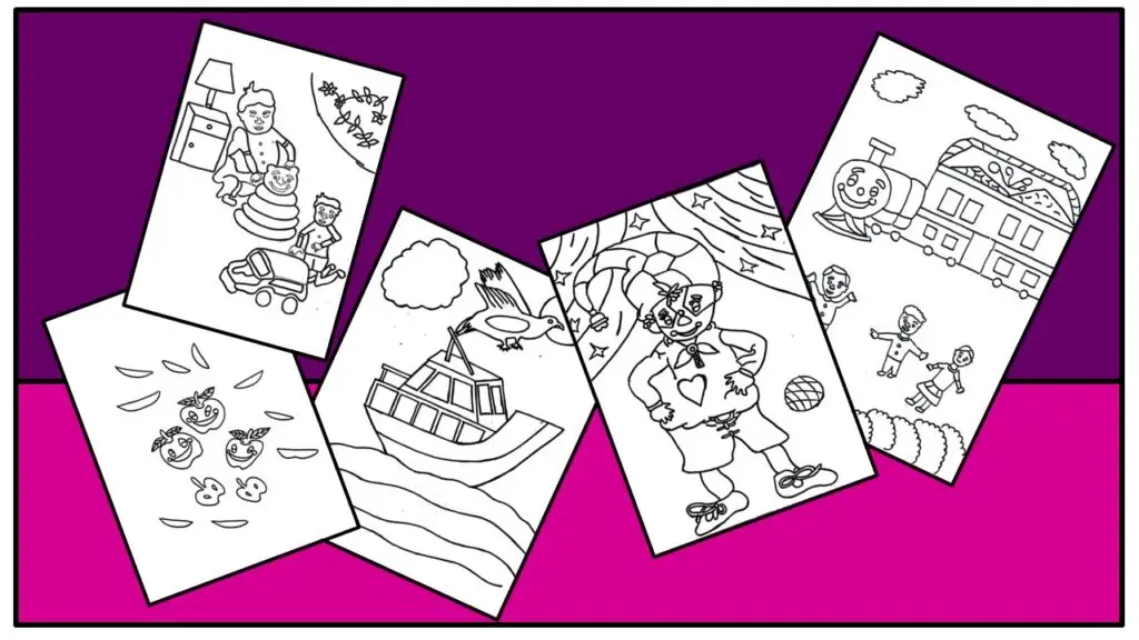 In this post, there are coloring pages for children.