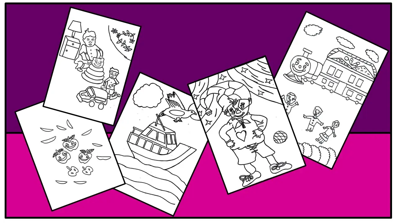 In this post, there are coloring pages for children.