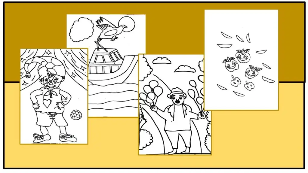 In this post, there are coloring pages for children.