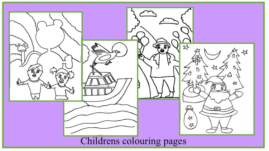 In this post, there are childrens colouring pages.
