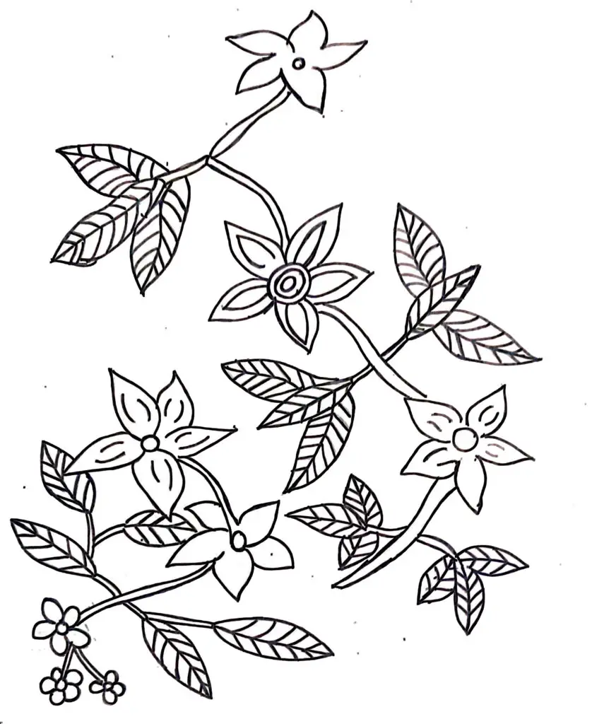 Among colouring pages for adults, on this page there is rangoli art.