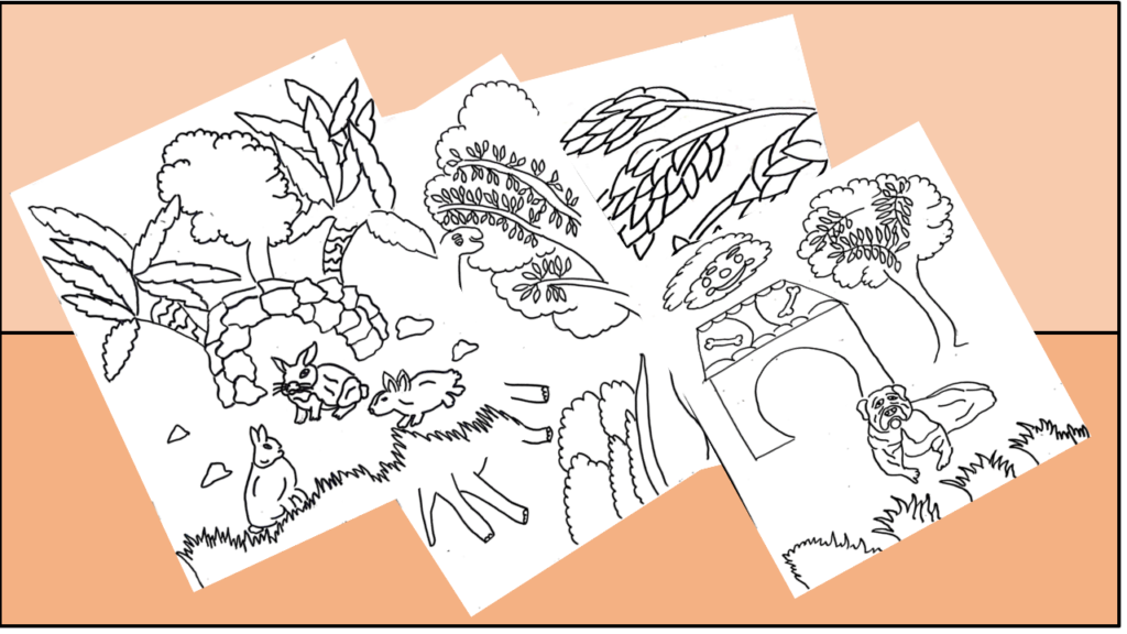 collection of animal coloring pages